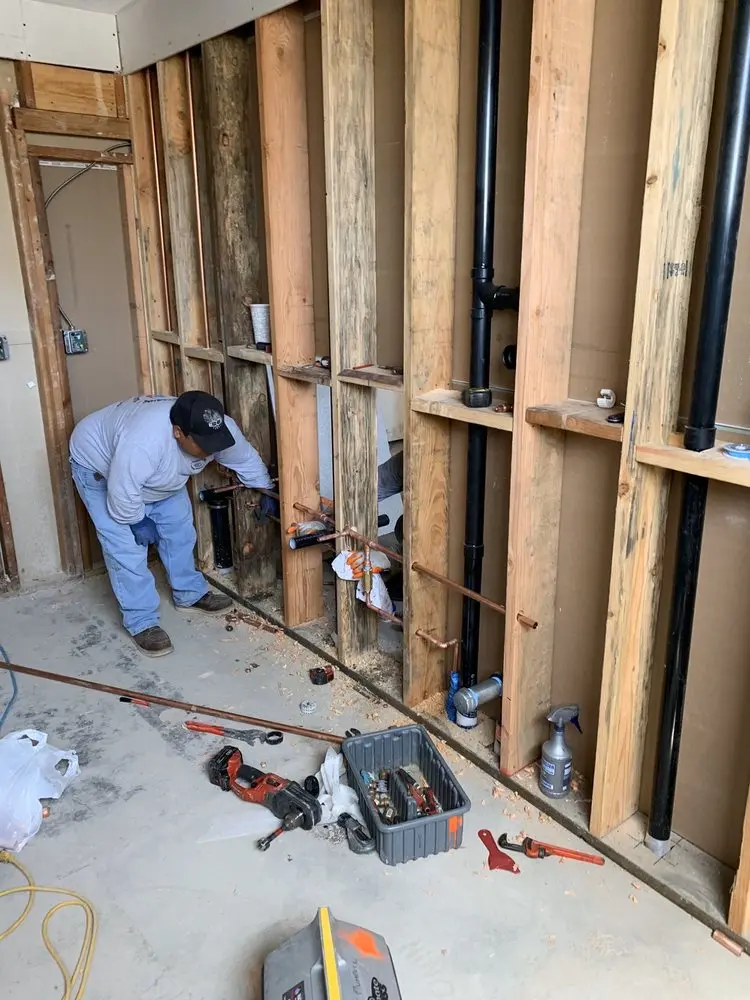 Commercial rough-in plumbing for Gas Line Repair in Rosemont North